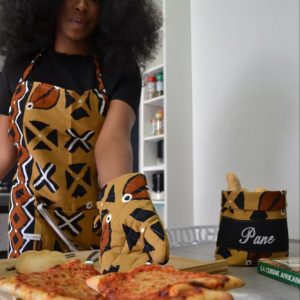 Grembiule con guanto imbottito abbinato