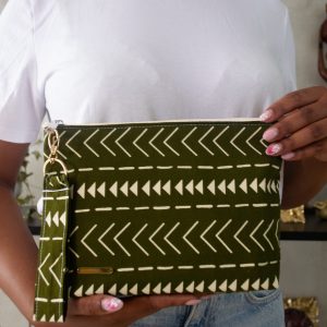 Pochette bogolan verde