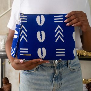 Pochette Bogolan Blu