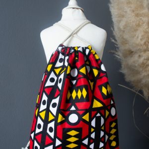 Sacca wax fleur bogolan rouge